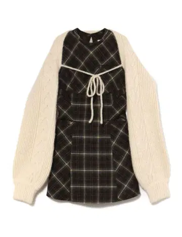 앤드마리 Mimi 체크 세트 미니 드레스 ANDMARY