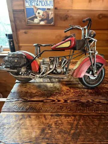 금속제(양철) 할리 오토바이 모형 약 30cm