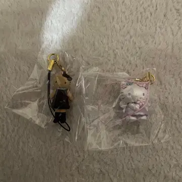 헬로키티 키티 트레이딩 마스코트 스트랩 2개 세트