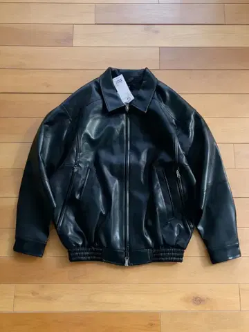 BEAMS 빔즈 가죽 집업 블루종