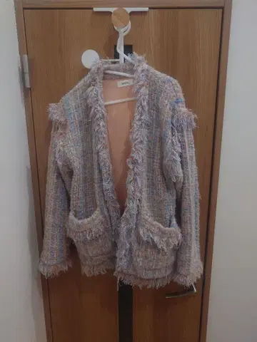 SNIDEL 프린지 니트 자켓