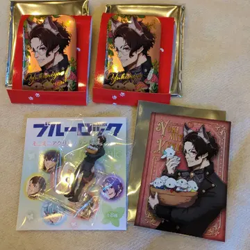 블루 록 유키미야 켄유 스퀘어 캔뱃지 미니 아크릴 스탠드 특전