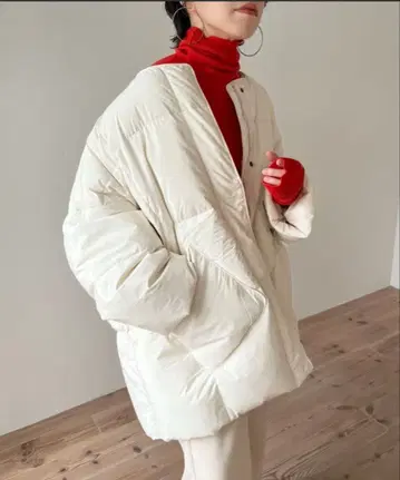 wee9s 아이보리 오버 사이즈 다운 자켓