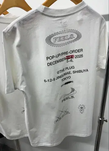 FEELS. 우에스기 슈헤이 팝업 티셔츠 화이트 XL 미개봉 새상품