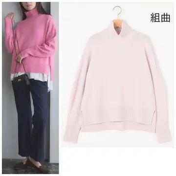 새상품급 KUMIKYOKU 워셔블 캐시미어 혼방 니트 풀오버 2