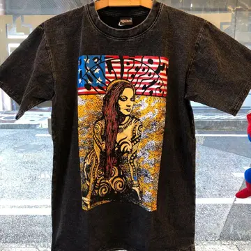 레드 핫 칠리 페퍼스 L 밴딩 티셔츠 락 티셔츠 블랙