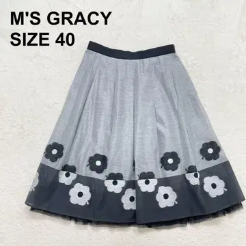 엠즈 그레이시 최근 자카드 플라워 스커트 꽃무늬 튤 레이어드 (1272