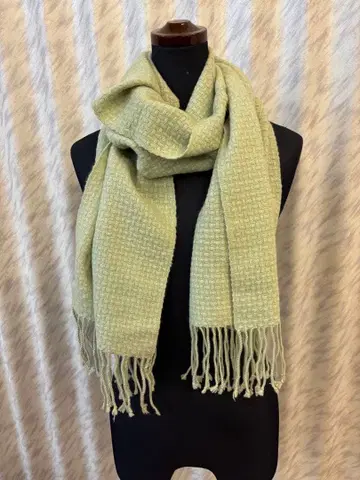 연한 녹색 캐시미어 100% 머플러