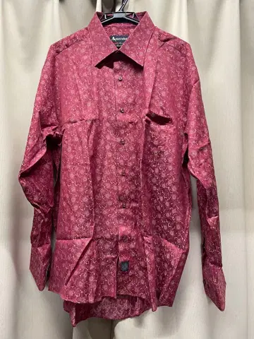 Aquascutum 아쿠아 스큐텀 와인 레드 꽃무늬 드레스 셔츠