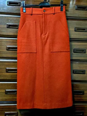 윔 가젯 Whim Gazette 타이트 스커트 빨간색 울