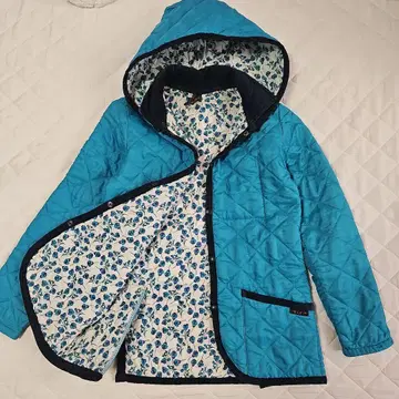 LAVENHAM 라벤햄 퀼팅 자켓 꽃무늬 코트 블루 스카이블루