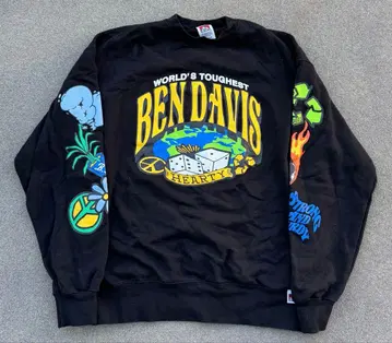 BEN DAVIS 블랙 스웨트 셔츠