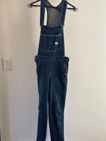 리 다크 블루 데님 오버롤