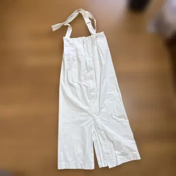 emmi 오버롤 스커트 화이트 살로펫 스커트