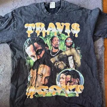 트래비스 스콧 T셔츠 다크 그레이