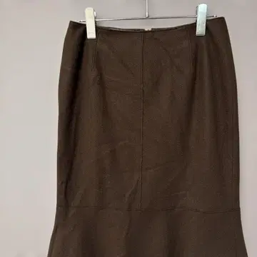 내추럴 뷰티 베이직 머메이드 롱 스커트 (M) 브라운 무지 성인