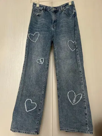 SHEIN 데님 하트 자수