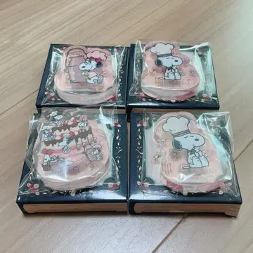 애프터눈 티 스누피 아크릴 흔들흔들 마스코트 4점 세트