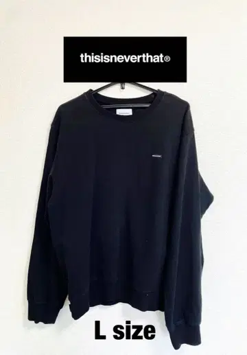 thisisneverthat 맨투맨 코튼 BLACK 블랙 L