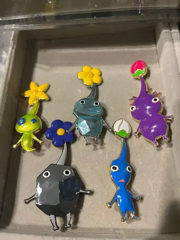 피크민 메탈 핀 배지 5개 세트