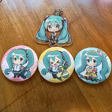 하츠네 미쿠 캔뱃지 키링 세트