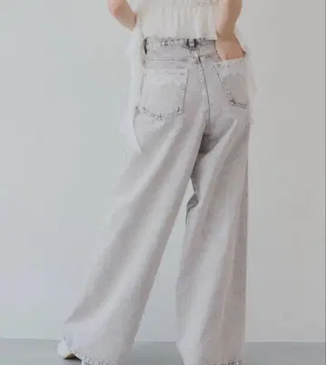 [ 중고 ] chico 포켓 레이스 와이드 데님