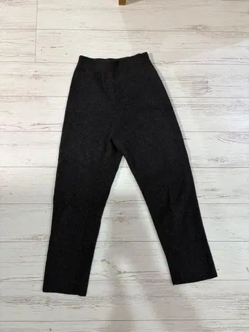 Demi-Luxe BEAMS 그레이 니트 스트레이트 팬츠