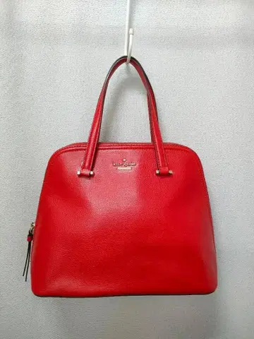 케이트 스페이드 레드 가죽 핸드백