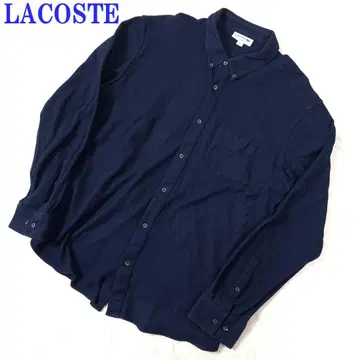 라코스테 긴팔 캐주얼 셔츠 네이비 코튼 L C4994