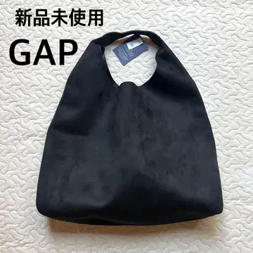 미사용 새상품 GAP 비건 스웨이드 슬라우치 토트백 블랙