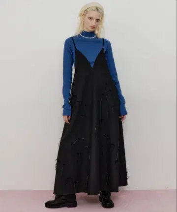 택 포함 새상품 메니 리본 원피스 라벨 에튀드