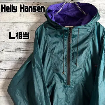 90s 헬리한센 하프 지퍼 아노락 자켓 남성용 L 상당 그린