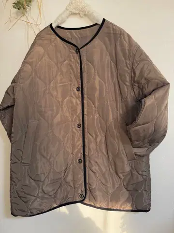 no-age 노아 M 오버 사이즈 퀼팅 자켓 브라운