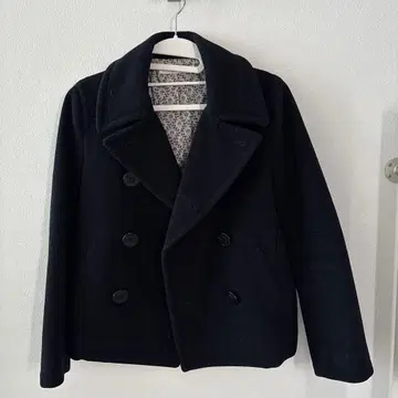 새상품급 더블 브레스트 피 코트 *네이비