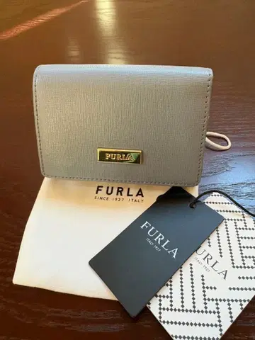 FURLA 훌라 3단 폴더형 지갑 블루 그레이 계열 컨디션 최상