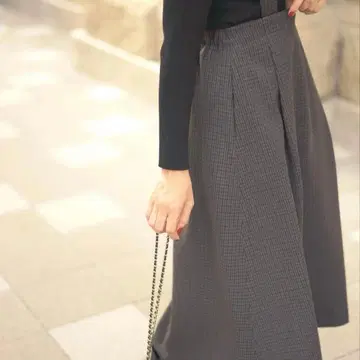 [ 새상품급 ] 린카블 체크 서스펜더 스커트