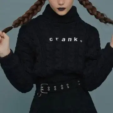 crank 니트 터틀넥 한국