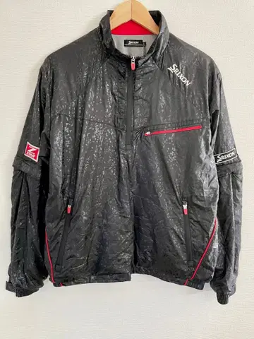 (새상품급) 스릭슨 블루종 2way 남성용 골프 아우터 올 패턴 블랙 L