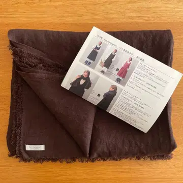 새상품 포그린워크 투즈 프린지 스카프 초콜릿 린넨 이번 시즌