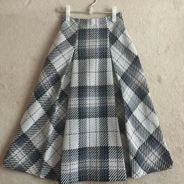 스나이델 로빙 체크 스커트 블루