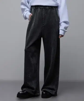 [ 새상품급 ] Loose 저리 헤비웨이트 빈티지 와이드 스웨트 팬츠