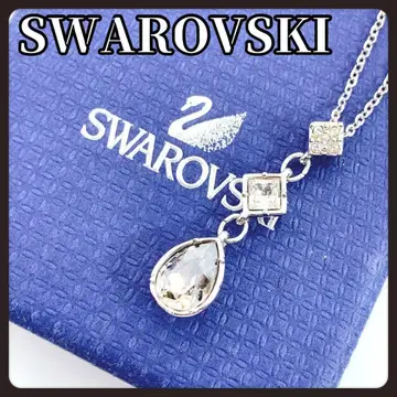 SWAROVSKI 스와로브스키 크리스탈 목걸이 3연 실버
