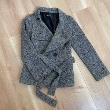 INDIVI 트위드 트렌치코트 자켓 38