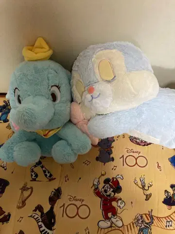 덤보와 티모시 봉제 인형 세트