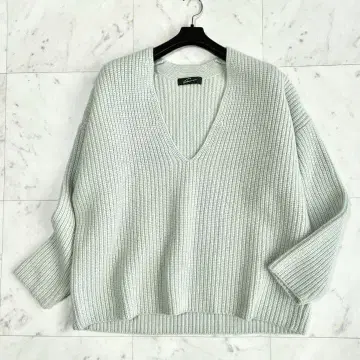 스터링 루어 니트 스웨터 울 그린