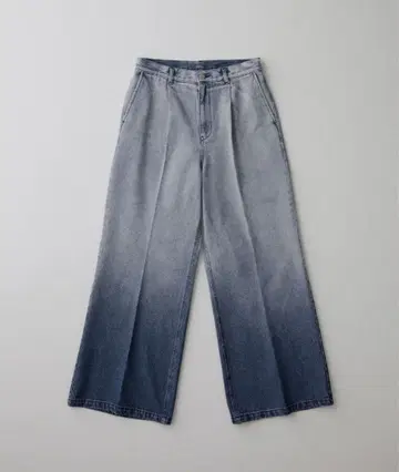 MONO-MART 빈티지 메이크 턱 플레어 데님 팬츠 블루 S 사이즈