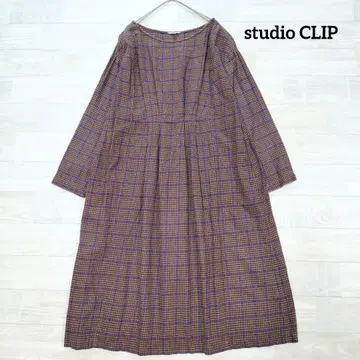 studio CLIP 스튜디오 클립 면린넨 기모 허리 턱 원피스 F