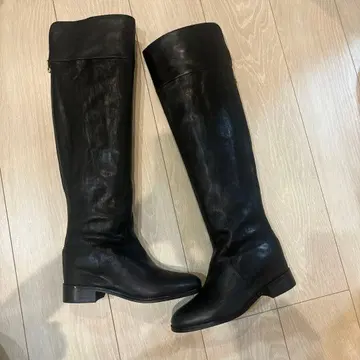 아틀리에 블루 블랙 롱 부츠 23.5