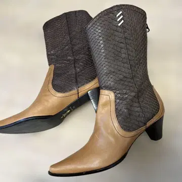 BRANDNEWDAY 부츠 미들 기장 가죽