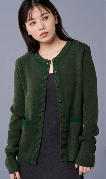 uncrave 그린 가디건 긴팔